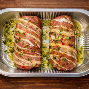 Spanish Glazed Stuffed Pork Tenderloin
